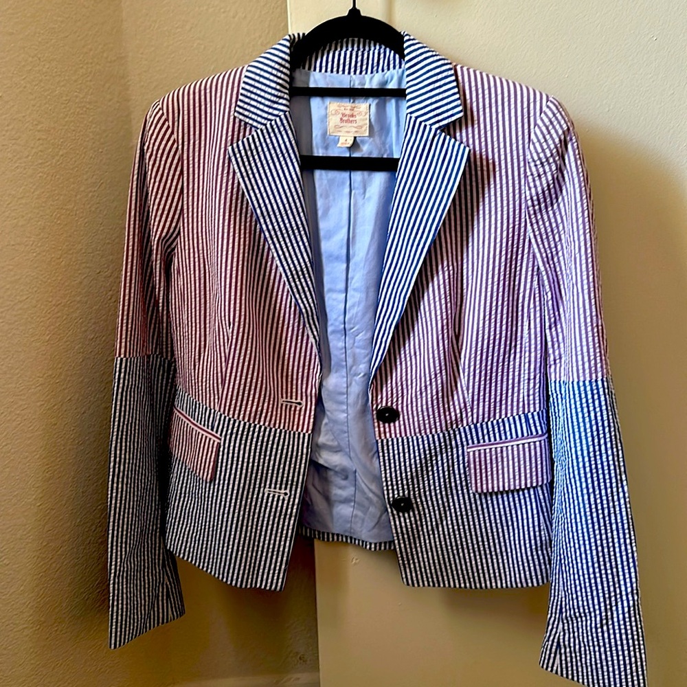 Brooks Brothers jacket blue and purple